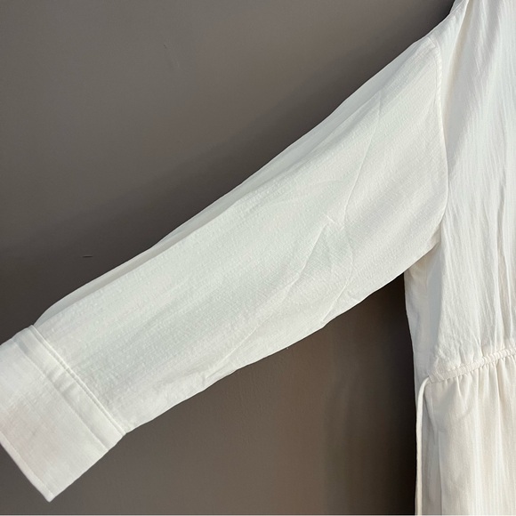 Everlane Long Sleeve Shirt Midi Dress Button Down Drawcord Pockets Lagenlook XL - Picture 7 of 16